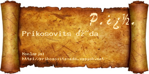 Prikosovits Éda névjegykártya